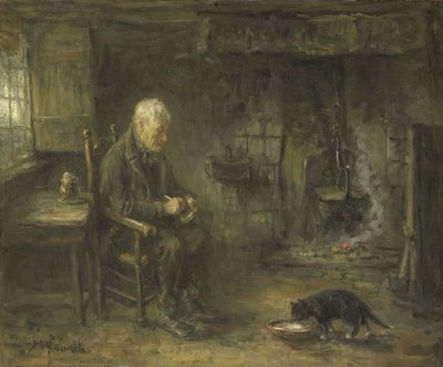 Interior de una cabaña campesina de Jozef Israëls