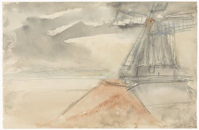 Molino a cielo movido de Jozef Israëls