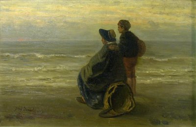 Madre e hijo en la orilla del mar de Jozef Israëls