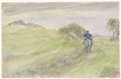 Jinete en un camino rural de Jozef Israëls