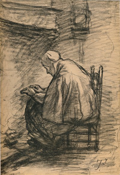 Estudio para Honrada Vejez c1881 de Jozef Israëls