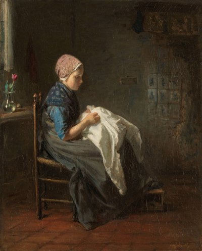 "La pequeña costurera" (título original) de Jozef Israëls