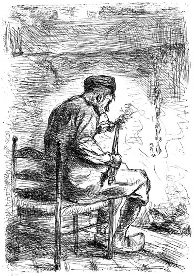 El fumador, c1880-1882 de Jozef Israëls
