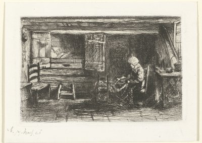 Dos figuras en un interior de Jozef Israëls