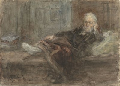 Autorretrato con pie enfermo de Jozef Israëls