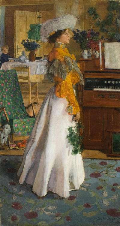 Retrato de esposa o alojamiento de verano de Józef Mehoffer