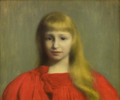 Niña con vestido rojo de Jozef Pankiewicz