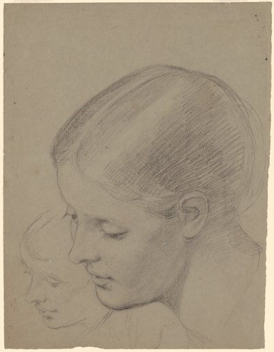 Estudios de una Cabeza Femenina [recto] de Jr. Enoch Wood Perry