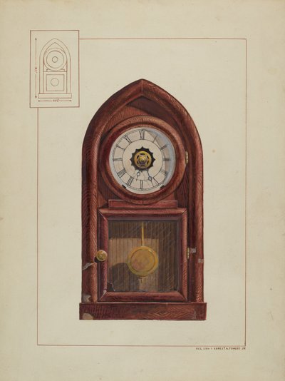 Reloj de chimenea de Jr. Ernest A. Towers