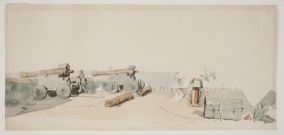 Fortaleza danesa. Con cañones pesados de Jørgen V. Sonne