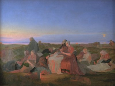 Víspera de San Juan. Enfermos Durmiendo sobre la Tumba de Santa Elena en Tisvilde de Jørgen V. Sonne