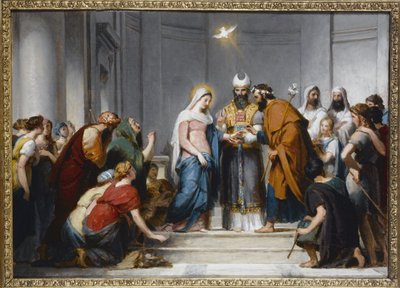 Los Desposorios de la Virgen. Estudio para la composición de la iglesia de Notre-Dame-de-Lorette, hacia 1833 (óleo sobre lienzo). de Jérôme Martin Langlois