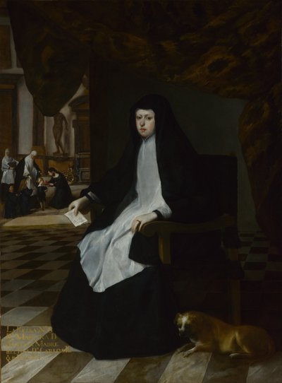 Reina Mariana de España de luto, 1666 de Juan Bautista Martinez Del Mazo