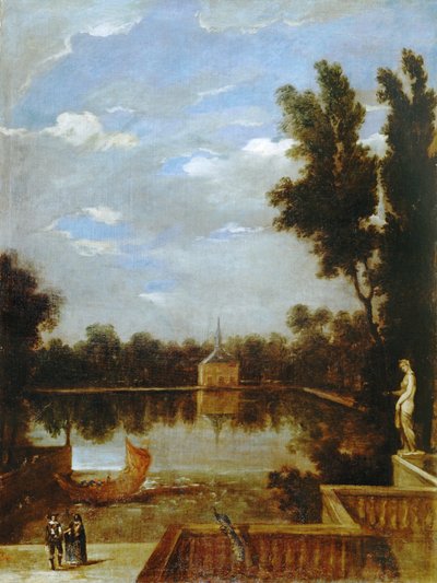 Estanque del Buen Retiro … (painting on canvas) de Juan Bautista Martinez Del Mazo