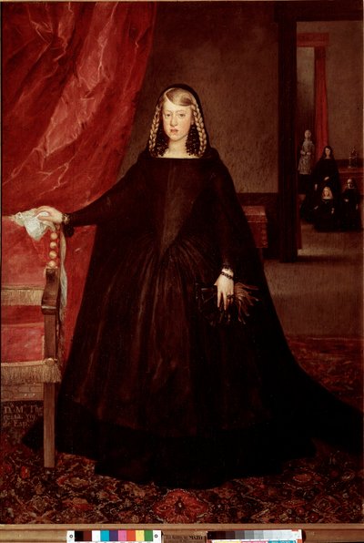 Retrato de Margarita Teresa de Austria (1651-1673). Pintura de Juan Bautista Martínez del Mazo (?-1667). Siglo XVII. Madrid, Museo del Prado. de Juan Bautista Martinez Del Mazo