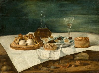 Naturaleza muerta con pasteles, vino y huevos, c.1770-1790 de Juan Bautista Romero