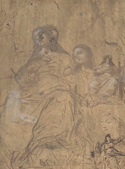 Estudios para la Asunción de la Virgen, 1657-60 de Juan Carreño de Miranda