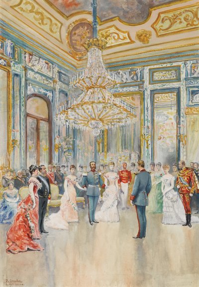 El matrimonio de Luis Fernando de Wittelsbach, Príncipe de Baviera y la infanta María de la Paz de España de Juan Comba y Garcia