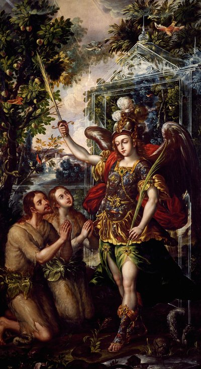 Adán y Eva expulsados del Paraíso de Juan Correa