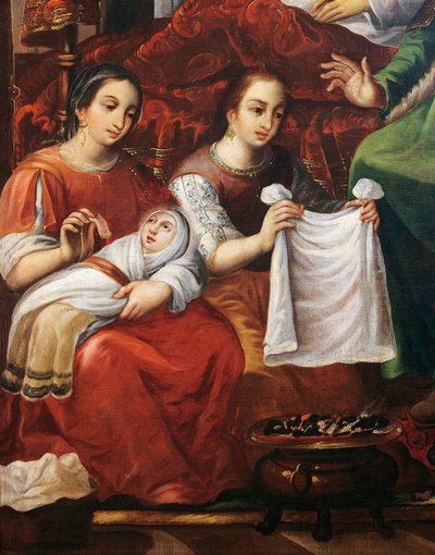Nacimiento de María (detalle) de Juan Correa