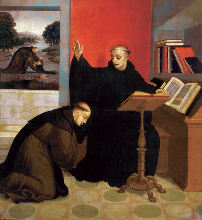 San Benito de Nursia bendiciendo a San Mauricio de Juan Correa de Vivar