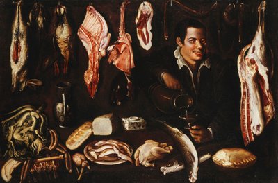 Un joven sirviendo vino en una despensa, 1606 de Juan Esteban