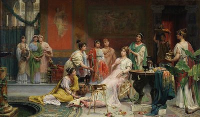 Toilette de una dama romana de Juan Giménez Martín