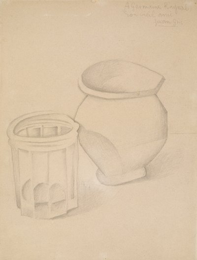 Vaso y copa, c.1911 de Juan Gris