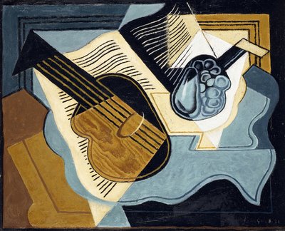 Guitarra y frutero, 1921 de Juan Gris