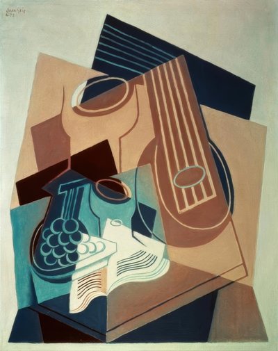 Mandolina y uvas de Juan Gris