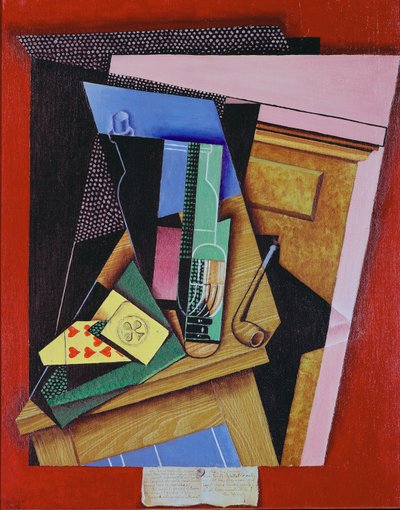 Bodegón con poema de Juan Gris
