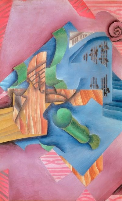 Violín y vaso (Naturaleza muerta) de Juan Gris