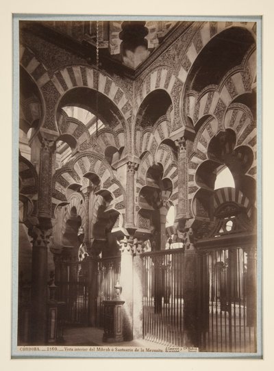 Vista interior del Mihrab o Santuario de la Mezquita de Juan Laurent