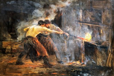 Herreros, pintura del siglo XIX de Juan Luna y Novicio