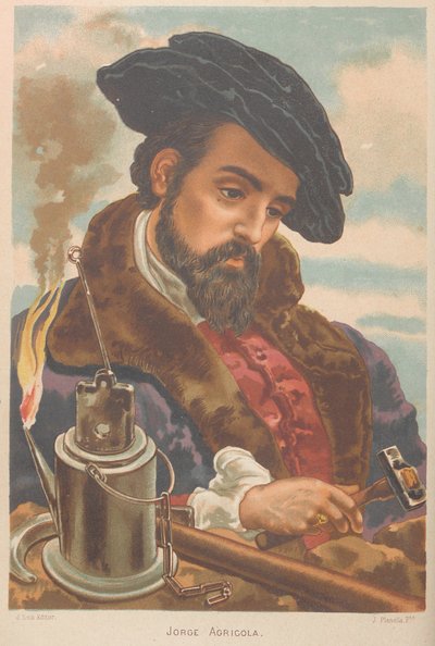 Georgius Agricola. De: La ciencia y sus hombres, 1879 de Juan Planella y Rodríguez