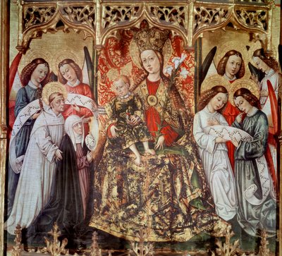 Retablo de Santa Úrsula: Virgen y Niño con Santos y Ángeles de Juan Rexach or Reixach