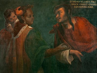 Indio y lobo producen un Grifo en el aire, c.1715 de Juan Rodríguez Juárez