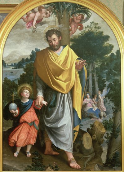 San José guiando al niño Cristo de Juan Sanchez Cotan