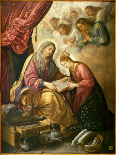 Santa Ana enseñando a leer a la Virgen de Juan de Roelas
