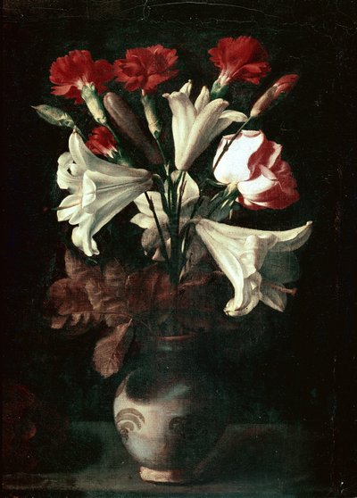 Florero (Lirios y Claveles en un jarrón) de Juan de (attr. to) Zurbaran