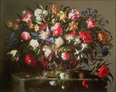Cesta con flores de Juan de Arellano