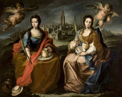 Juste et Rufine - Rococó : Santas Justa y Rufina par Espinal, Juan de (1714-1783) de Juan de Espinal