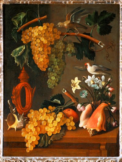 Naturaleza muerta con uvas ... de Juan de Espinosa