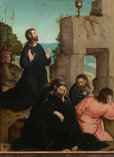 La agonía en el jardín de los olivos - Pintura de Juan de Flandes (ca 1465-1519) - 1514-1519 - Museo del Prado, Madrid de Juan de Flandes