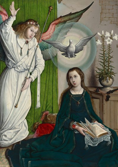 La Anunciación, c.1508-1519 (óleo sobre tabla) de Juan de Flandes