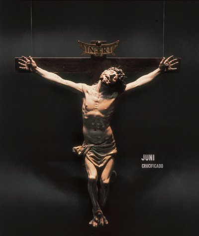 Crucifixión. Escultura de Juan de Juni (1507-1577). Escultura en madera. de Juan de Juni