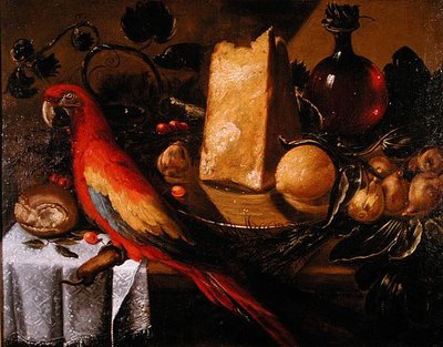 Naturaleza muerta con un loro (Guacamayo) de Juan de Labrador