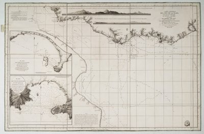 Mapa de Sudamérica y la costa atlántica de Juan de Langara