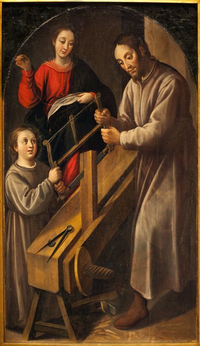 El taller de Nazaret. Pintura de Juan del Castillo (hacia 1590-1658), óleo sobre lienzo, hacia 1634-1636. Museo de Bellas Artes de Sevilla, España. de Juan del Castillo