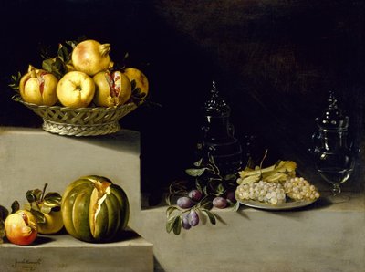 Bodegón con fruta y cristalería de Juan van der Hamen